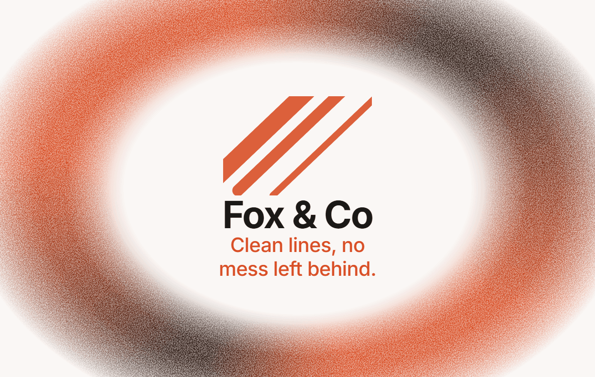 Cover of the Fox & Co website design (painting).