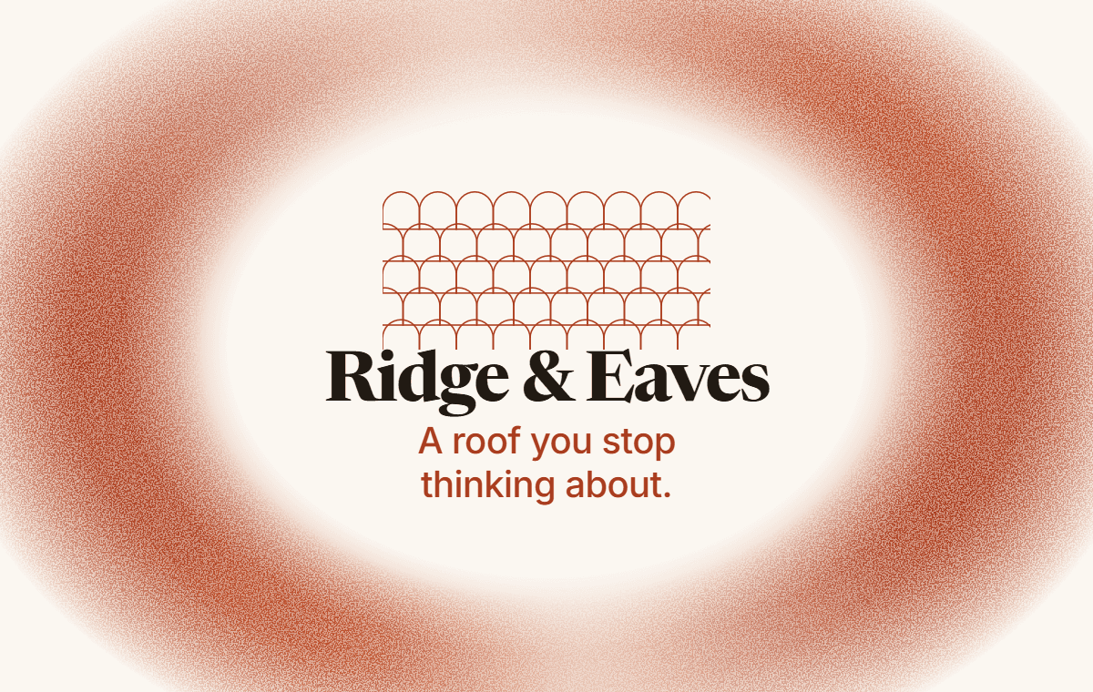 Cover of the Ridge & Eaves website design (roofing).