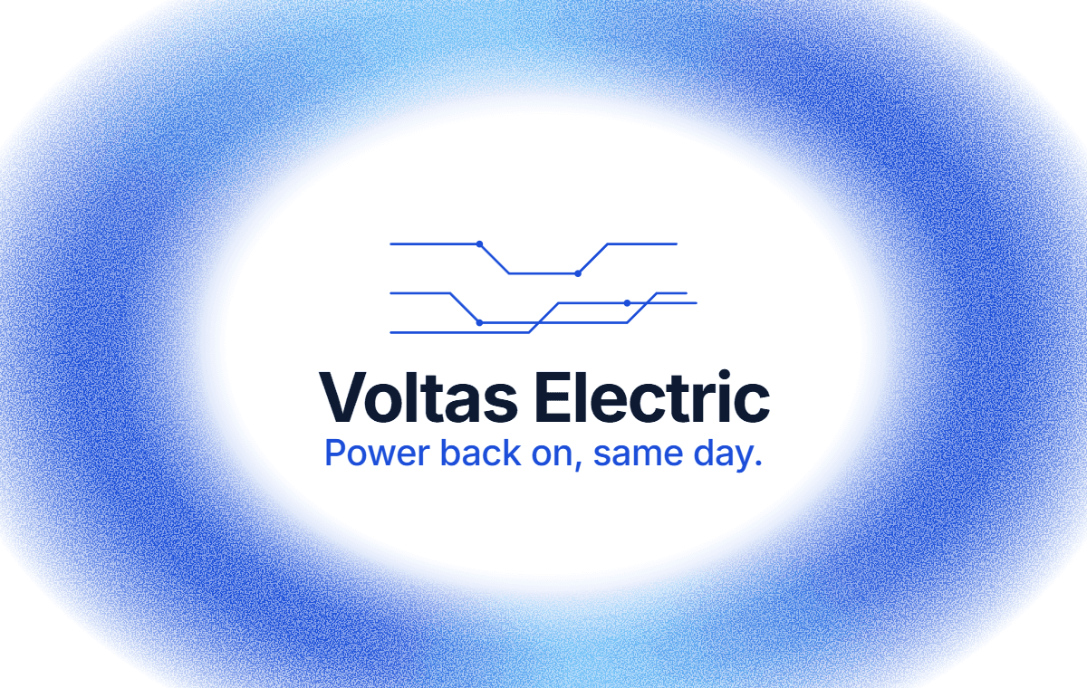 Cover of the Voltas Electric website design (electrician).